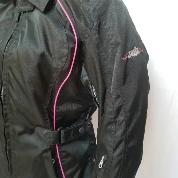 M2r jewel motorcycle jacket black  pink 8 - Picture 9 of 15